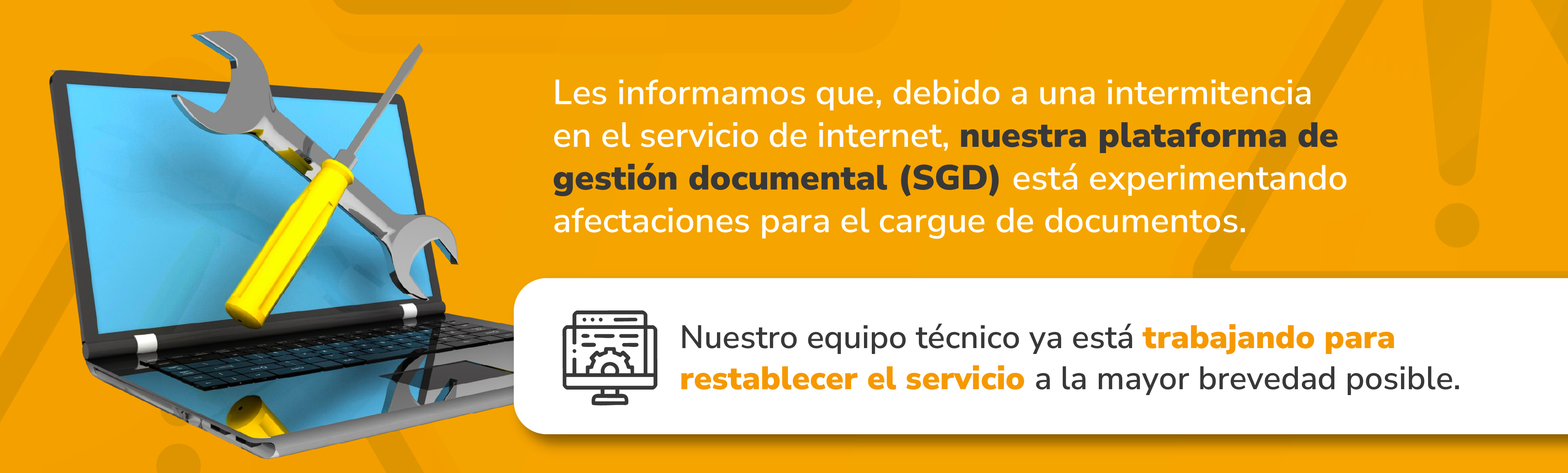 Intermintencia en nuestros Servicios