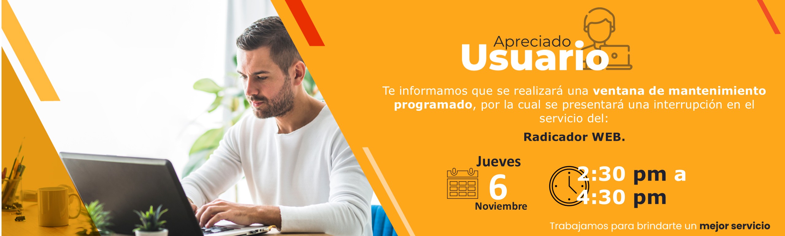 Ventana Mantenimiento Portal Web Noviembre 06 de 2025