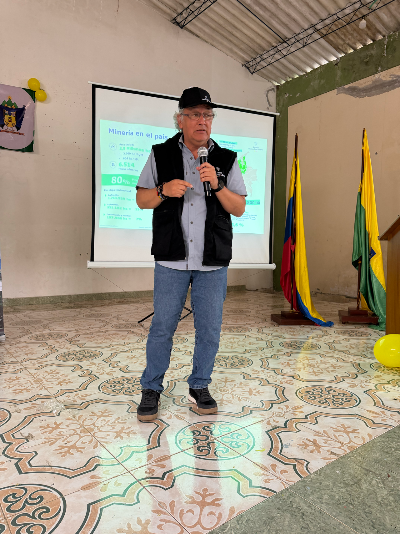 Jornada de Buenas Prácticas, asociatividad y formalización minera, realizada en los Andes, Sotomayor - Nariño