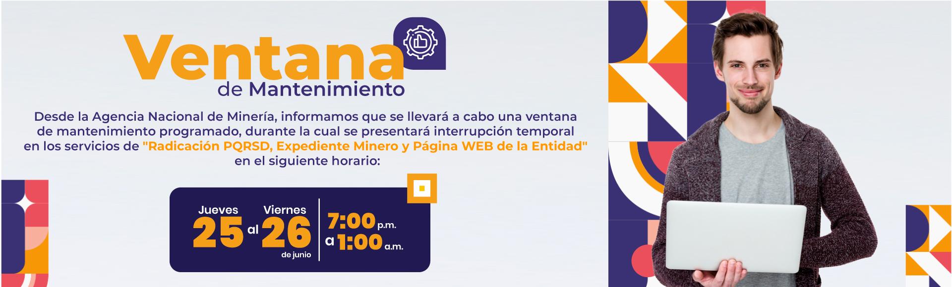 Ventana Mantenimiento Portal Web Junio 25 26 de 2026