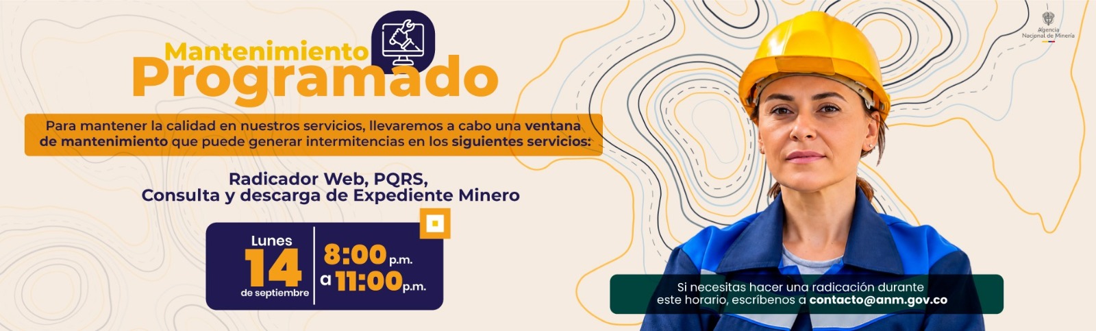 Ventana Mantenimiento Portal Web Septiembre 14 de 2026