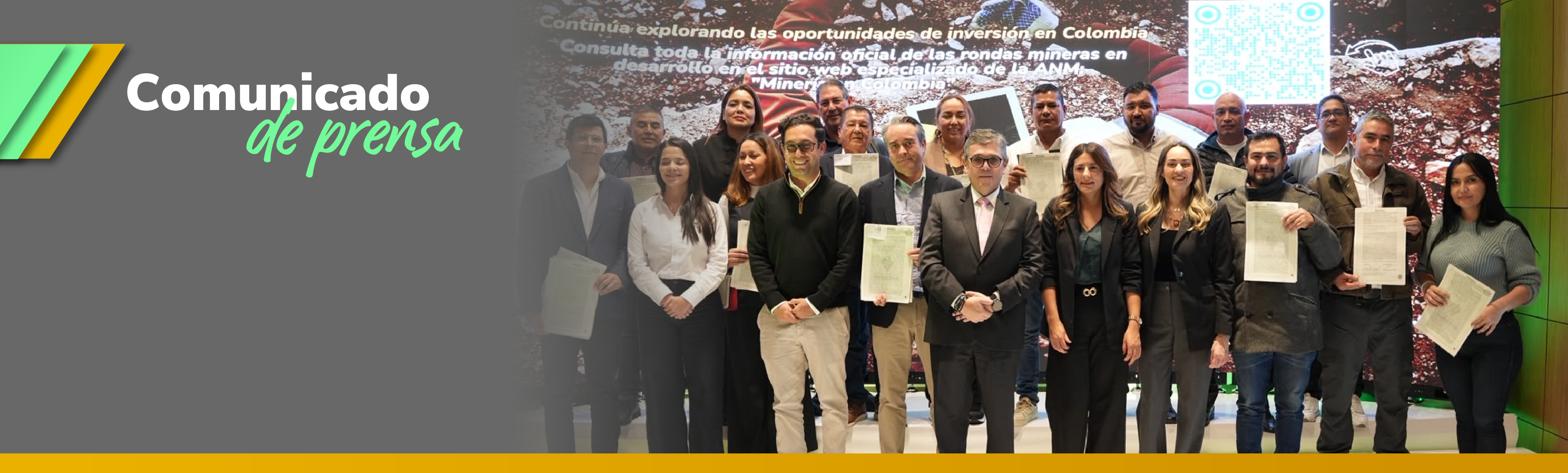 ¡Hecho histórico! Colombia impulsa la inversión minera: la ANM firma nueve contratos de rondas mineras y avanza con 44 nuevas titulaciones en 14 departamentos.
