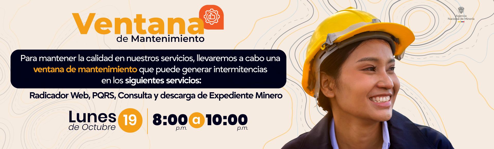 Ventana Mantenimiento Octubre 19 de 2026