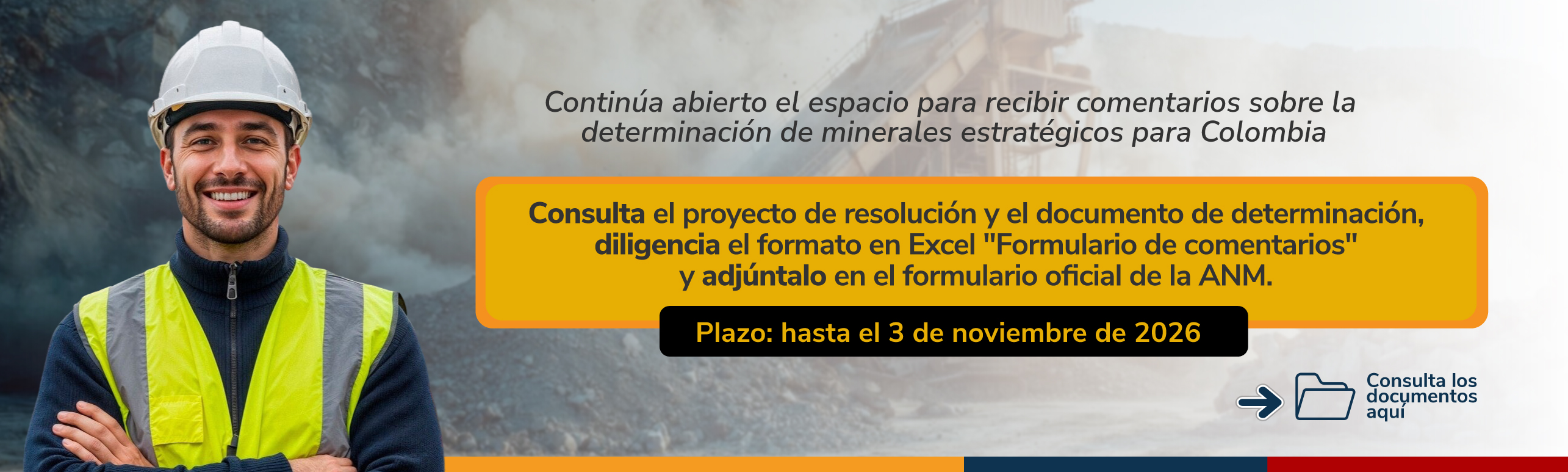 Plazo comentarios documentos minerales estratégicos