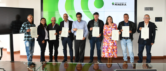La Agencia Nacional de Minería impulsa la formalización minera con la firma de nuevos contratos de concesión