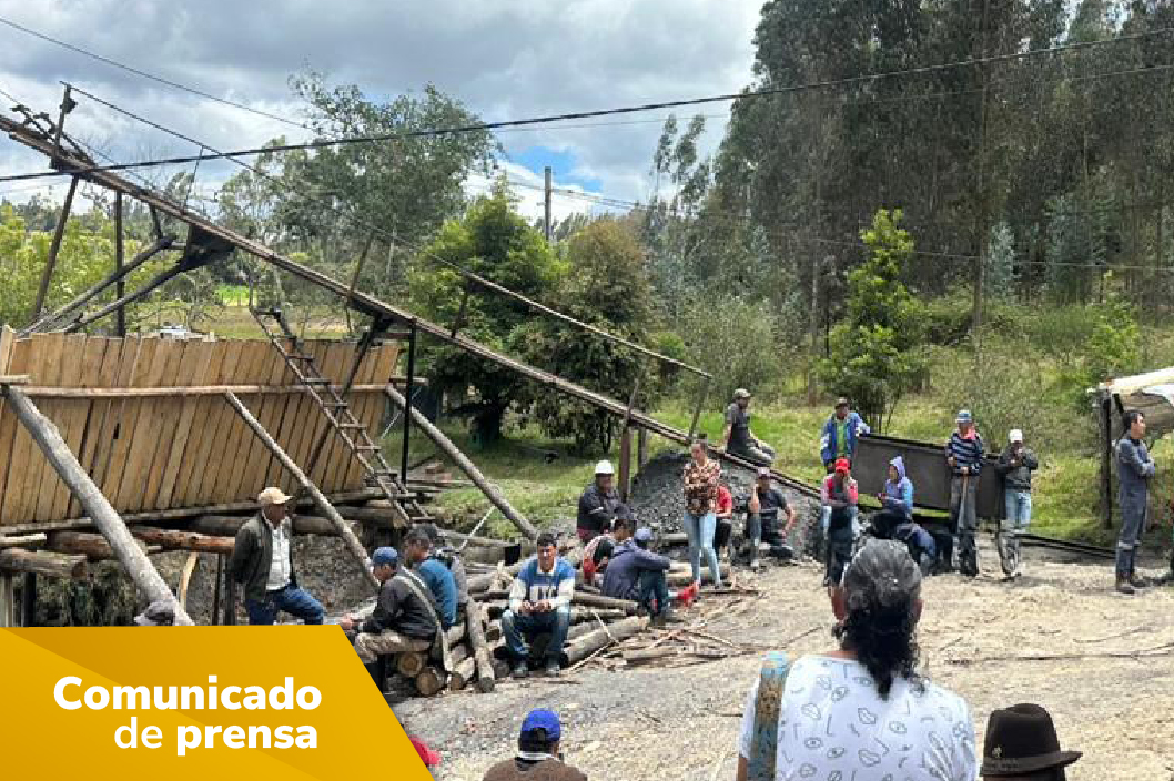ANM lamenta el fallecimiento de tres mineros en accidente en mina El Diamante, en Tuta, Boyacá, y reitera llamado a aplicar protocolos de seguridad
