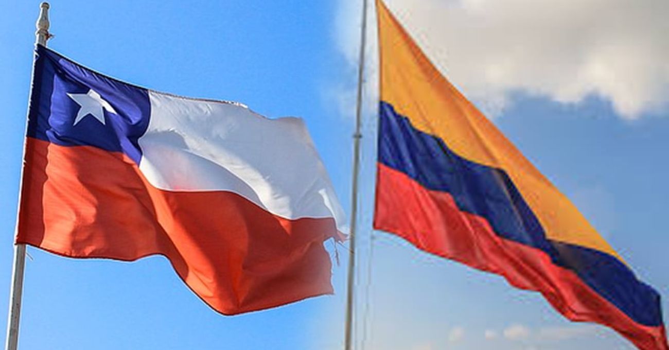 banderas de chile y colombia